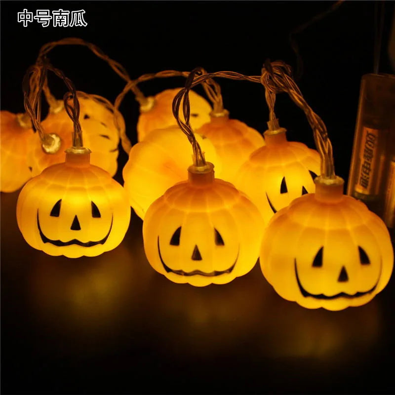 Halloween LED String Lights – Pumpkin, Spider & Skull