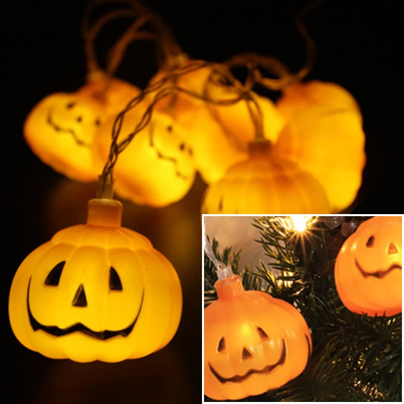 Halloween LED String Lights – Pumpkin, Spider & Skull