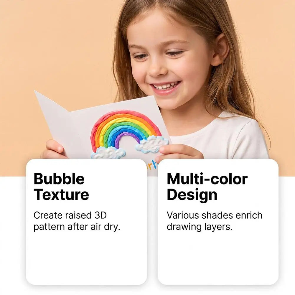 Magic Popcorn Pens – 3D Puffy Paint Set