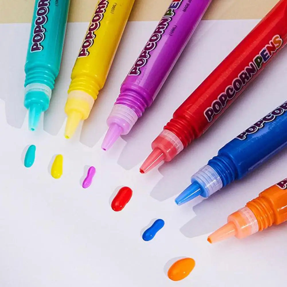 Magic Popcorn Pens – 3D Puffy Paint Set