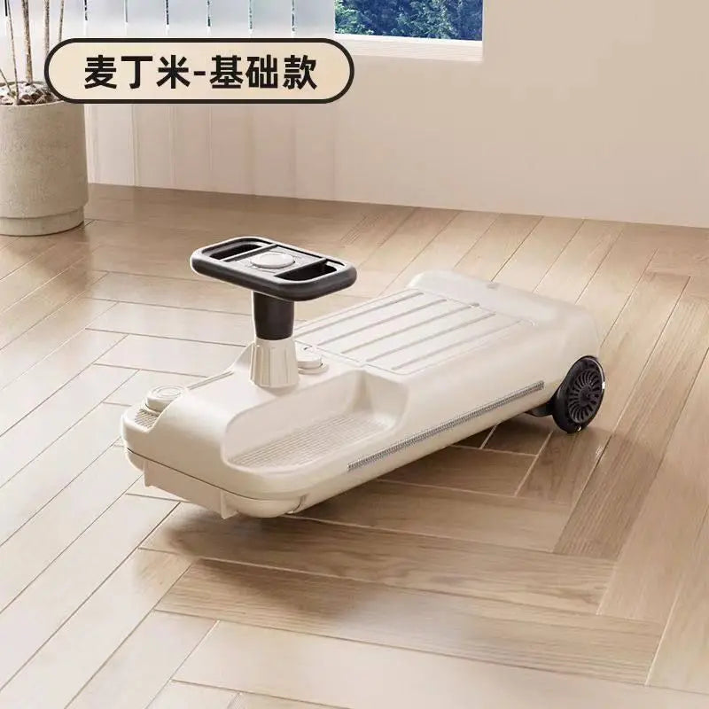 Kids’ Electric Wiggle Car – Ride-On Twister Scooter with Cleaning Attachment