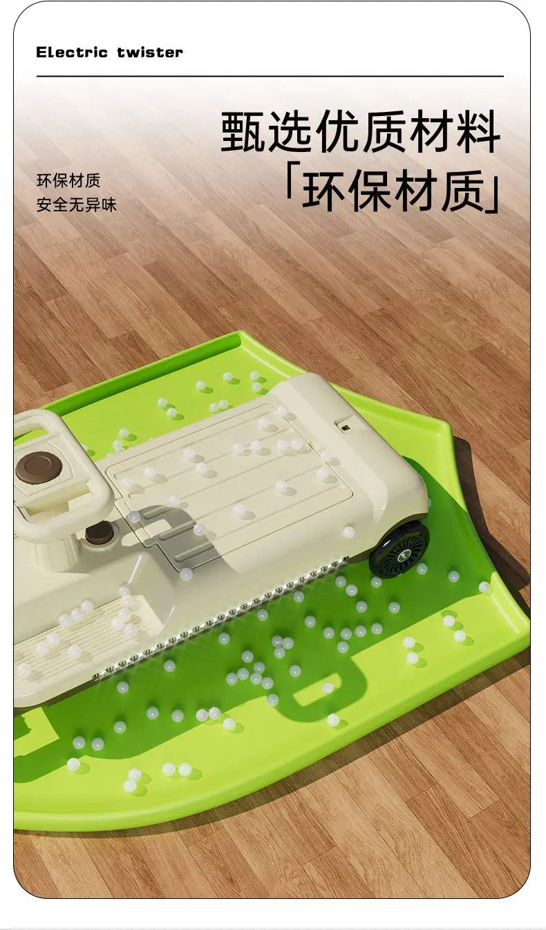 Kids’ Electric Wiggle Car – Ride-On Twister Scooter with Cleaning Attachment